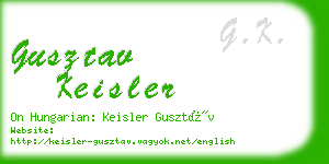 gusztav keisler business card